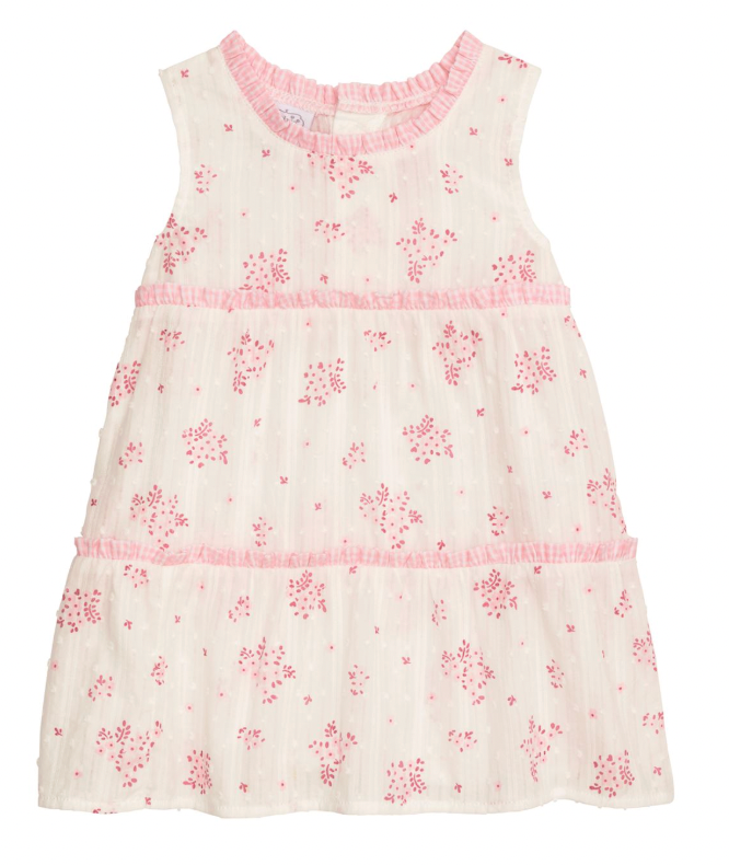 GIRLS PINK BLOSSOM TIERED DRESS