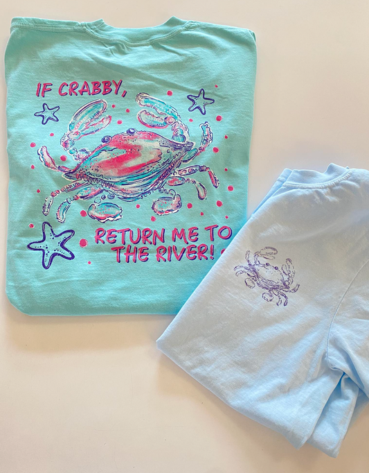 IF CRABBY RETURN ME TO THE RIVER SHORT SLEEVE SHIRT