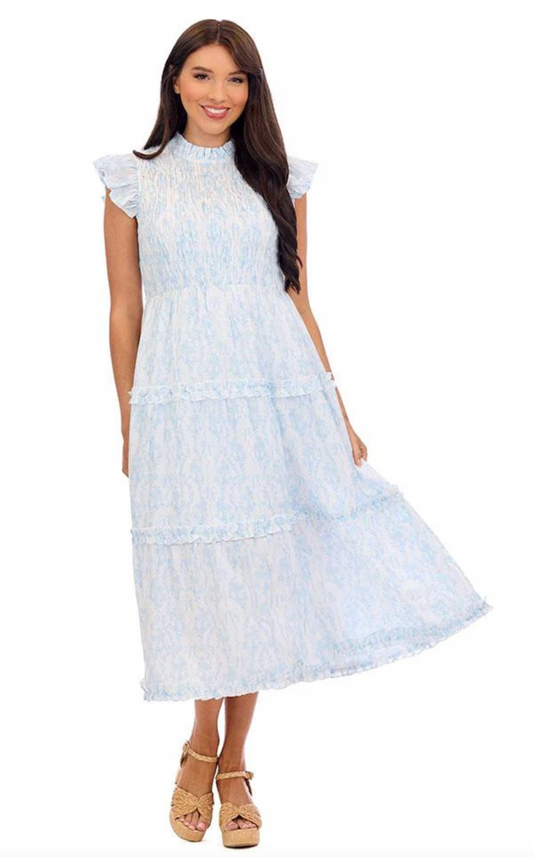 DORIAN MIDI DRESS BLUE