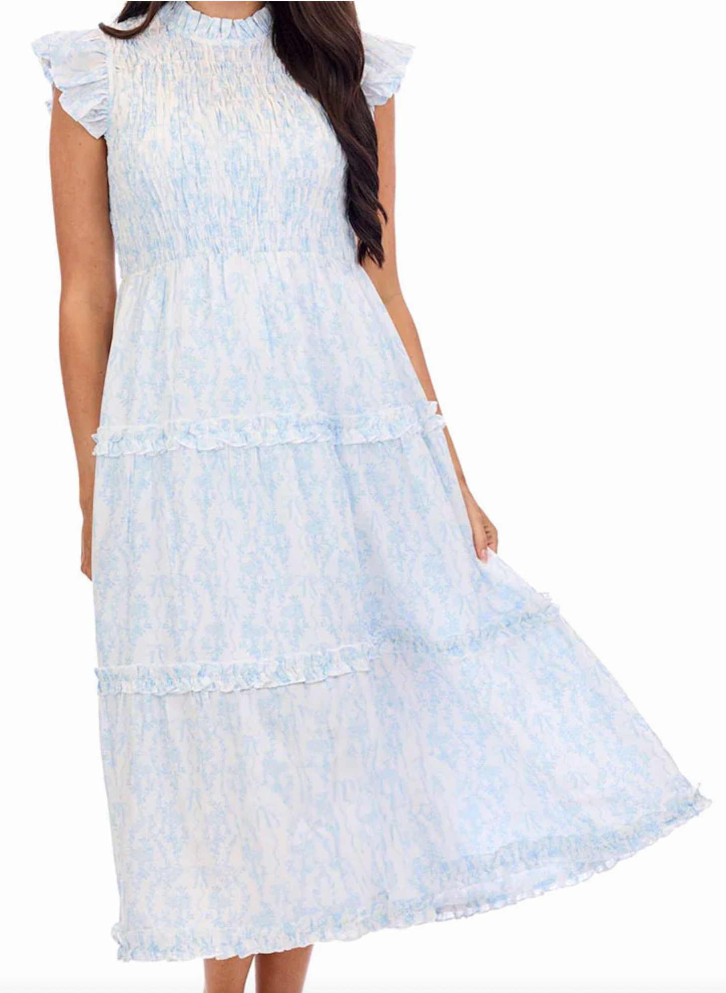 DORIAN MIDI DRESS BLUE