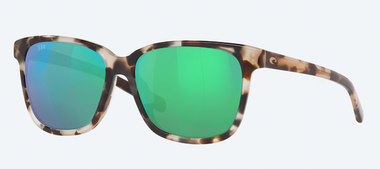 COSTA MAY SHINY TIGER COWRIE GREEN MIRROR SUNGLASSES 580G
