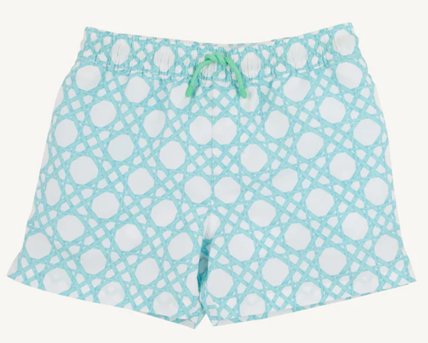 BEAUFORT BONNET TORTOLA SWIM TRUNKS CATAMARAN CANE/GRACE BAY GREEN