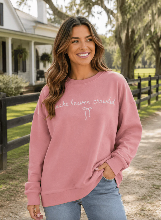 SIMPLY SOUTHERN MAKE HEAVEN CROWDED CREW SWEATSHIRT