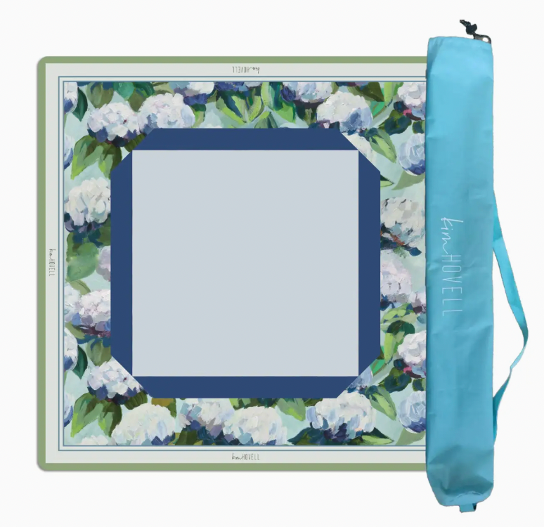 MAHJONG MAT COASTAL HYDRANGEA WITHOUT GAMEPLAY