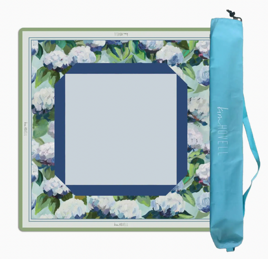 MAHJONG MAT COASTAL HYDRANGEA WITHOUT GAMEPLAY
