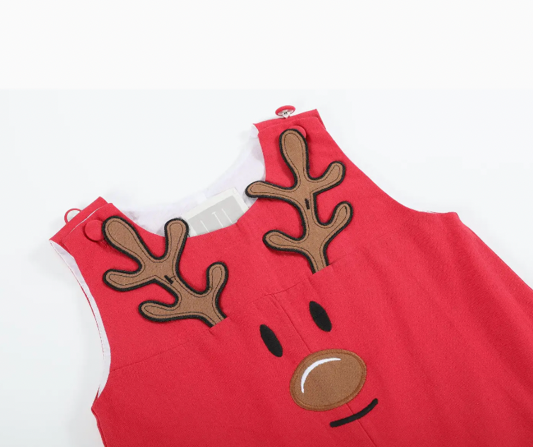 RED REINDEER POCKET OVERALLS