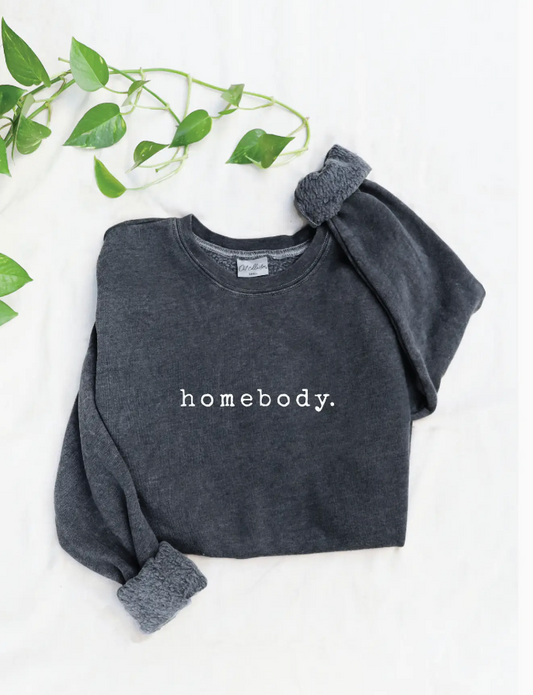 HOMEBODY MINERAL BLACK SWEATSHIRT