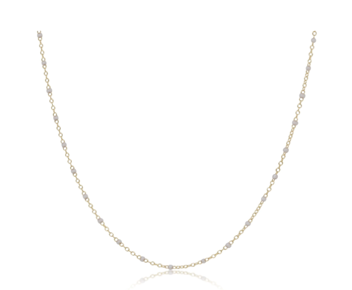 ENEWTON 15" CHOKER SIMPLICITY CHAIN GOLD 2MM PEARL