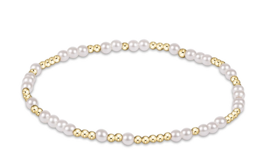 ENEWTON HOPE UNWRITTEN 3MM BEAD BRACELET PEARL