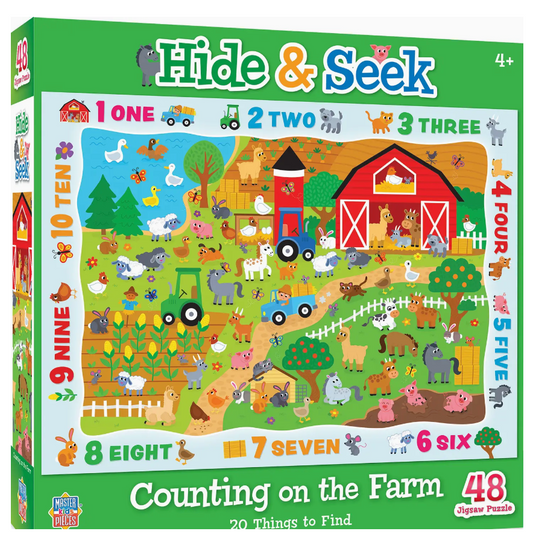 HIDE & SEEK COUNTING ON THE CARM 48 PIECE PUZZLE