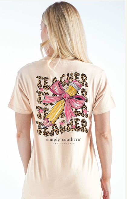 SIMPLY SOUTHERN TEACHER NATURAL SHORT SLEEVE