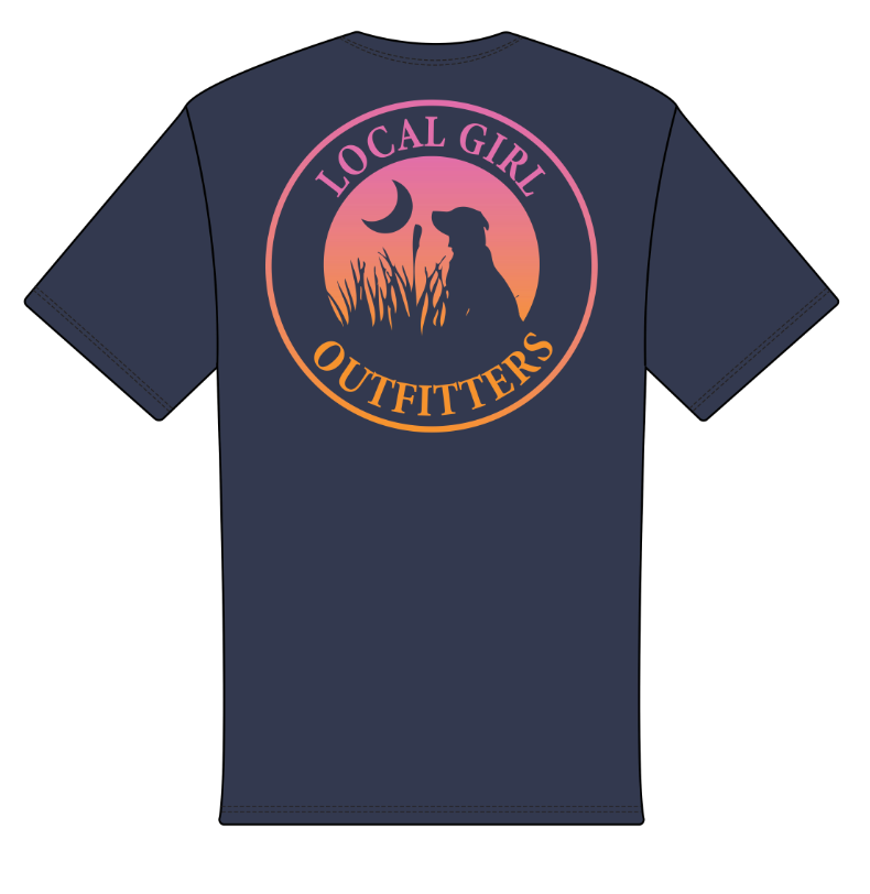 LOCAL GIRL SUNSET SPRING CHINA BLUE SHORT SLEEVE