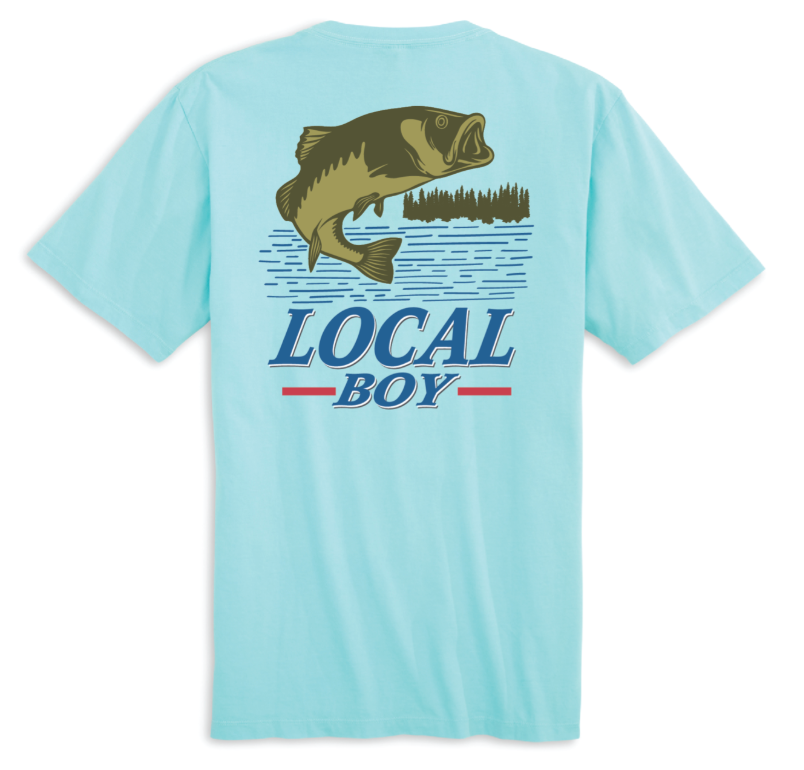 LOCAL BOY BAD BASS AQUA SHORT SLEEVE