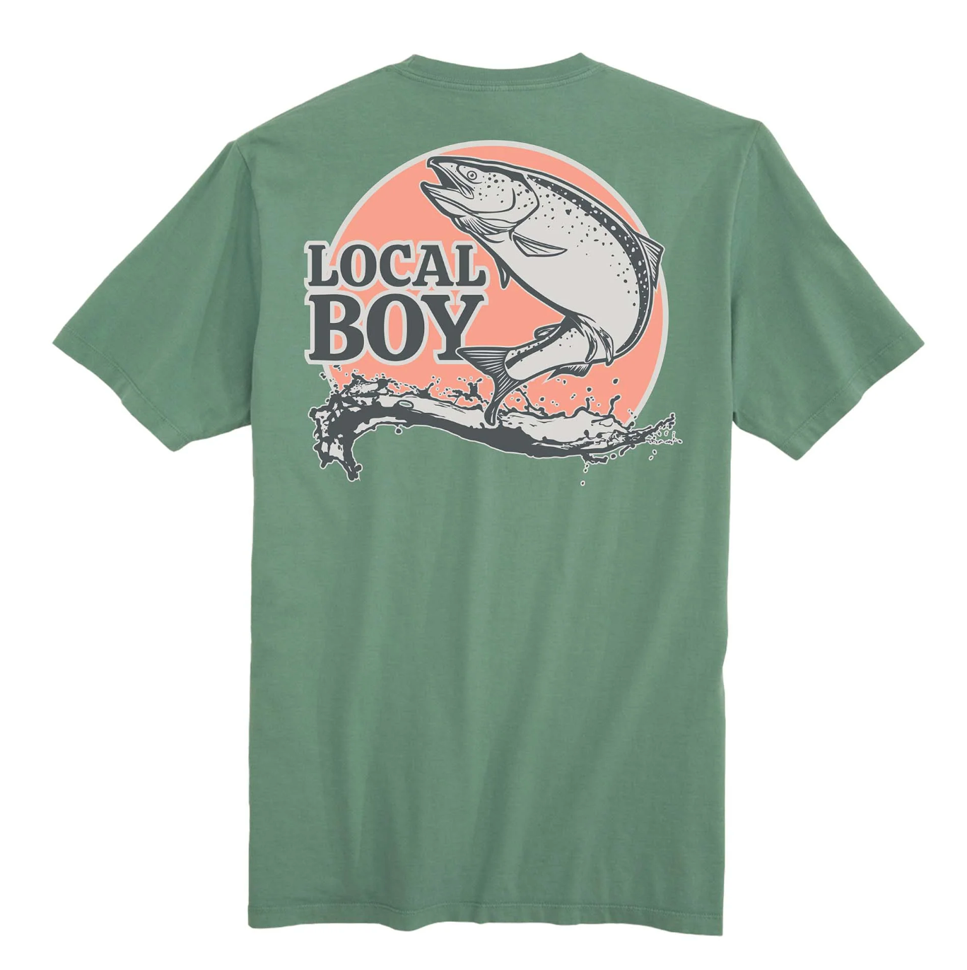LOCAL BOY SALMON SUNSET LIGHT GREEN