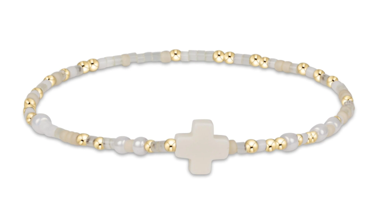 ENEWTON HOPE UNWRITTEN SIGNATURE CROSS BRACELET CALL ME ON MY SHELLPHONE