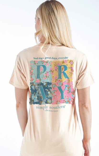 SIMPLY SOUTHERN PRAY NATURAL SHORT SLEEVE