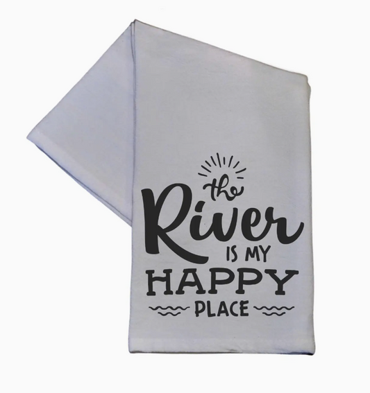 THE RIVER IS MY HAPPY PLACE TOWEL