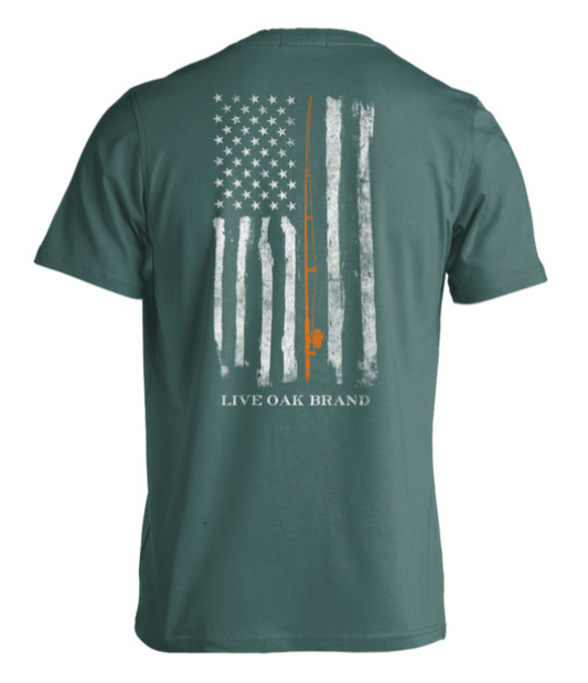 LIVE OAK FISHING FLAG BLUE SPRUCE