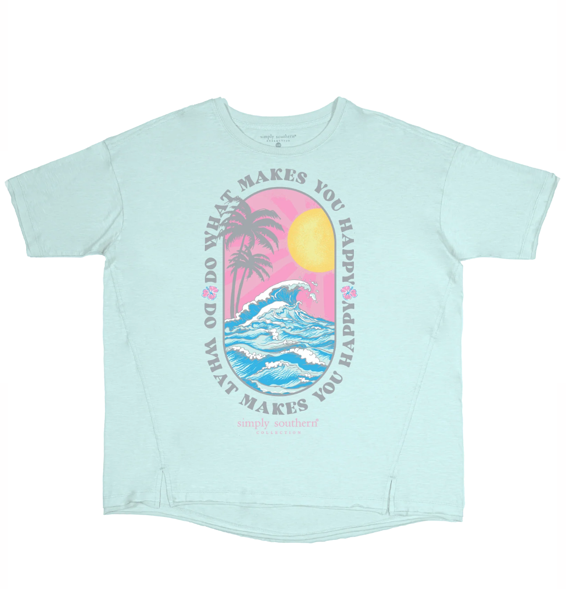 SIMPLY SOUTHERN MAKES YOU HAPPY BEACH SHORT SLEEVE T-SHIRT