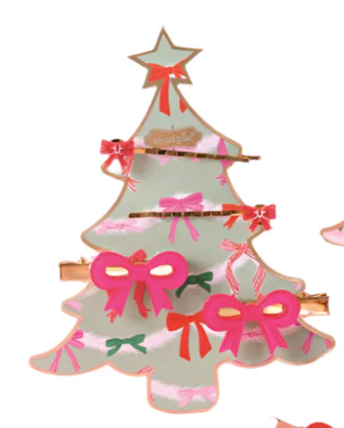 HOLIDAY BOW HAIR CLIP PACK