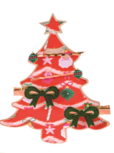HOLIDAY BOW HAIR CLIP PACK