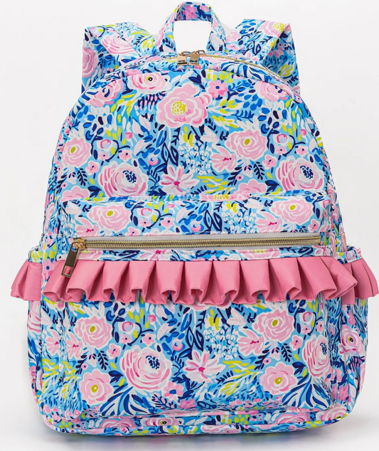 BLUE FLOWER KIDS RUFFLE BACKPACK