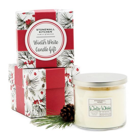 STONEWALL KITCHEN HOLIDAY 2025 WINTER WHITE CANDLE GIFT