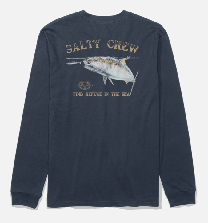 SALTY CREW SURFACE LS TEE NAVY