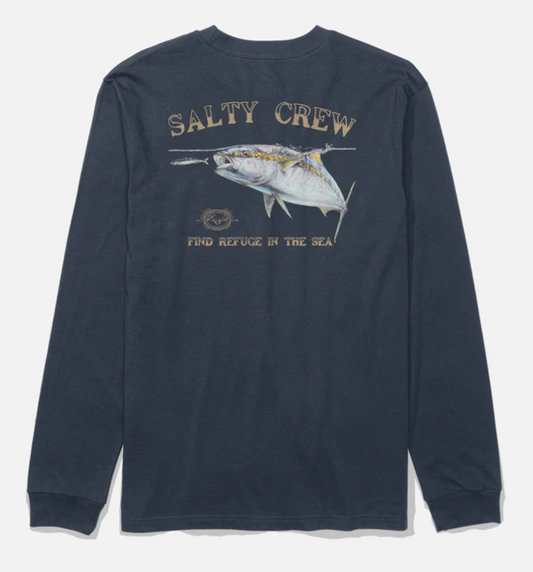 SALTY CREW SURFACE LS TEE NAVY