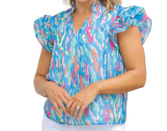 MICHELLE MCDOWELL TIGER TAIL BLOUSE