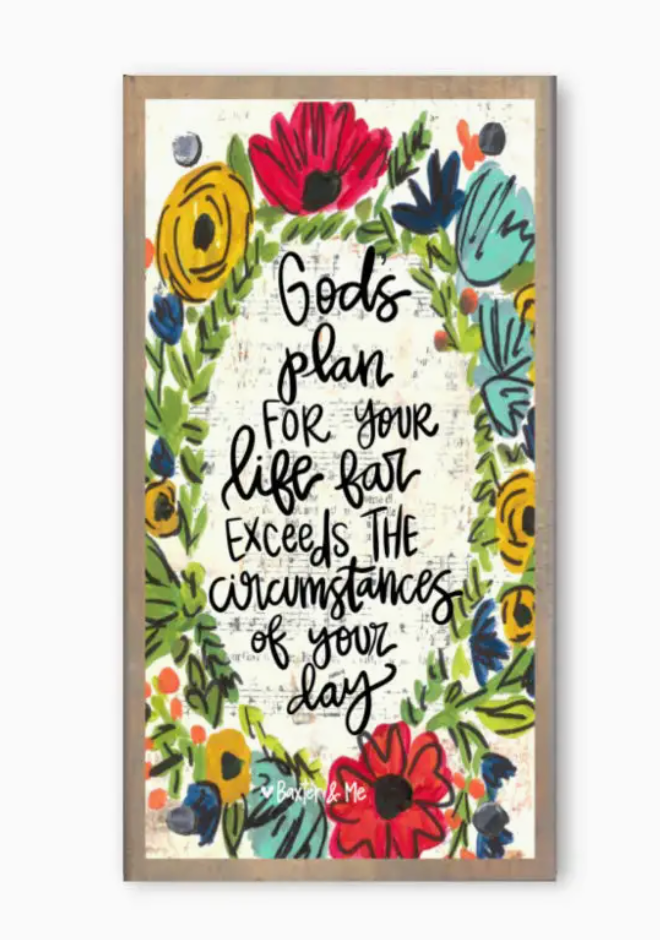 GOD'S PLAN FOR YOUR LIFE DRIFTWOOO HAPPY BLOCK