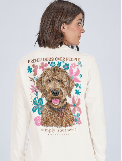 SIMPLY SOUTHERN DOG PEOPLE LINEN LONG SLEEVE