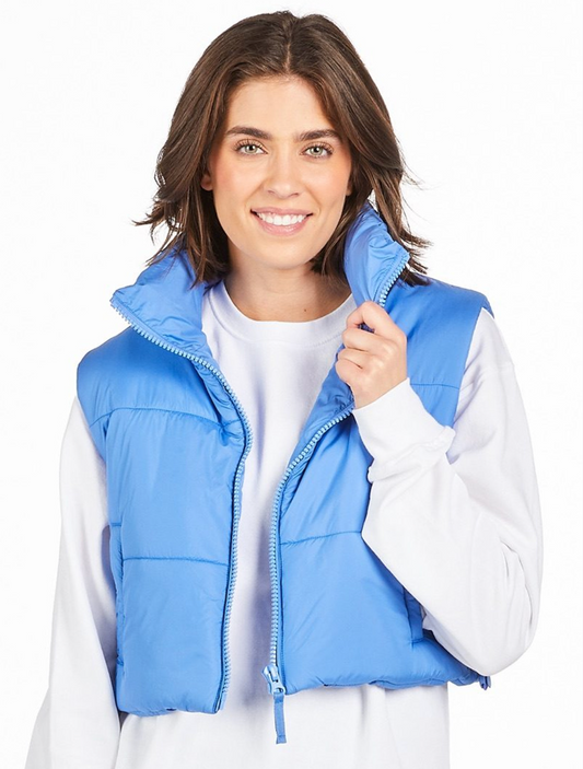 SIMPLY SOUTHERN VEST PUFFER BLUE