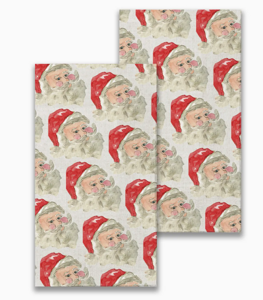 SANTA WITH RED HAT GUEST TOWEL