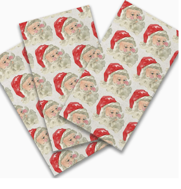 SANTA WITH RED HAT GUEST TOWEL