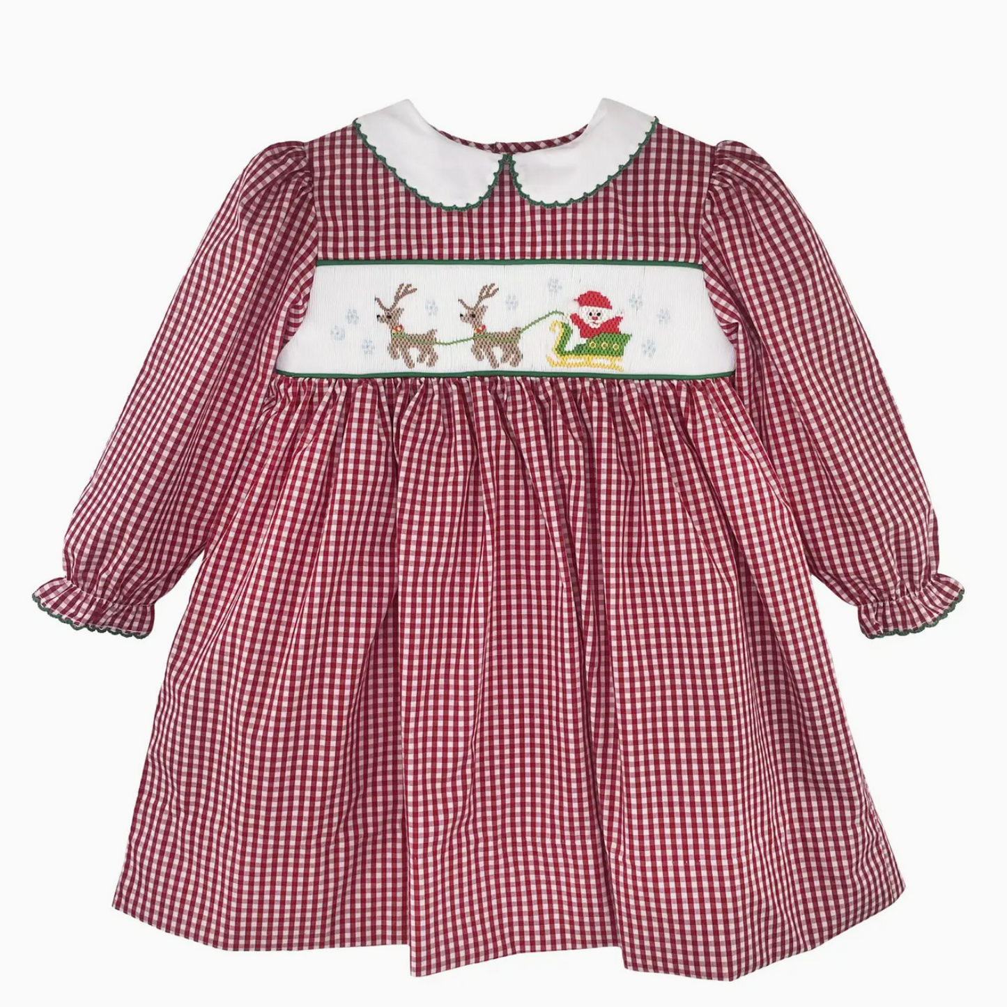 CHRISTMAS DRESS WITH HAND SMOCKING