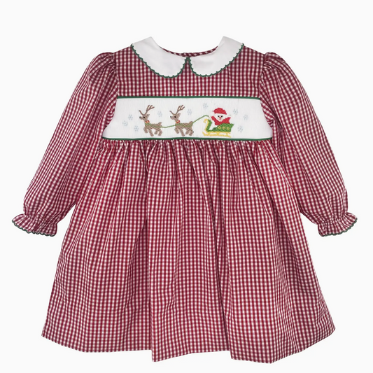 CHRISTMAS DRESS WITH HAND SMOCKING