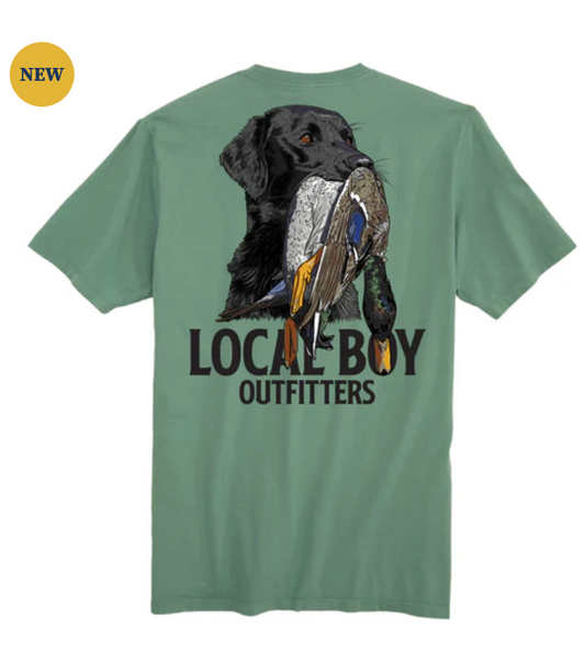 LOCAL BOY OUTFITTERS YOUTH FEATHERED FETCH SS TEE LIGHT GREEN