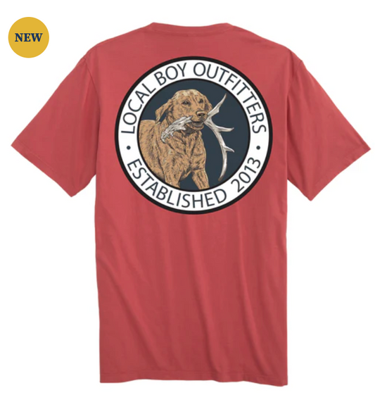 LOCAL BOY OUTHFITTERS YOUTH ANTLER RETRIEVE SS TEE BRICK