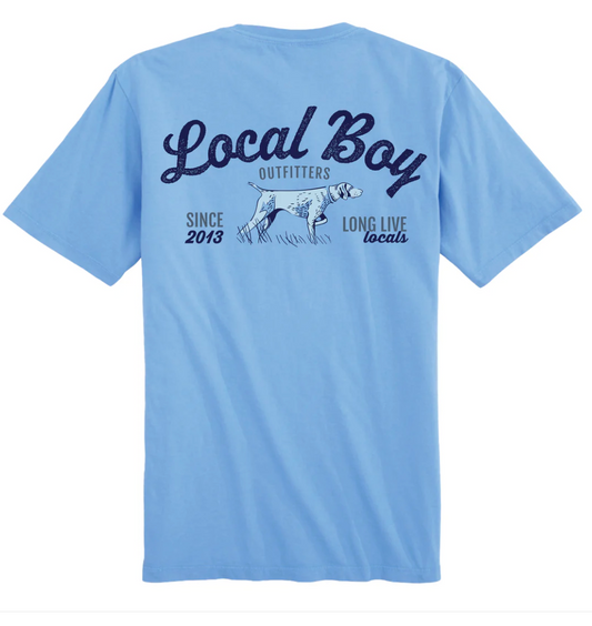 LOCAL BOY OUTFITTERS TODDLER BIRD DOG ARCH SS TEE WASHED DENIM