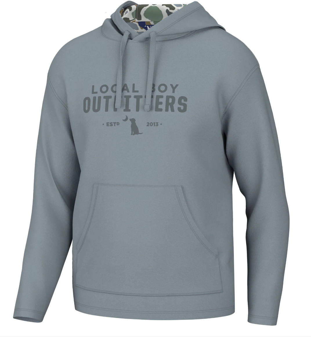 LOCAL BOY OUTFITTERS POLY FLEECE HOODIE LIGHT SLATE