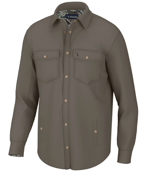 LOCAL BOY OUTFITTERS SPORTSMAN'S SHACKET MUD DOG & MOON