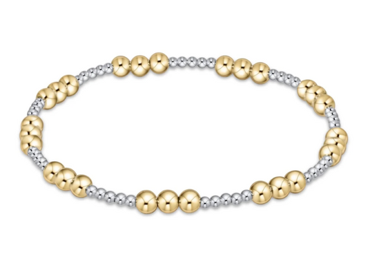 ENEWTON CLASSIC JOY PATTERN 4MM BEAD BRACELET MIXED METAL