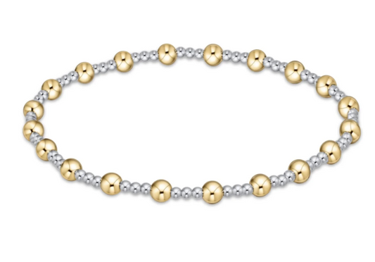 ENEWTON CLASSIC SINCERITY PATTERN 4MM BEAD BRACELET MIXED METAL