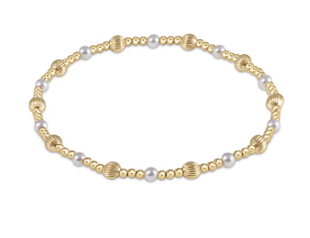 ENEWTON DIGNITY SINCERITY PATTERN 4MM BEAD BRACELET PEARL