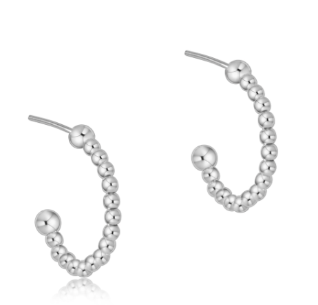ENEWTON BEADED CLASSIC 1" POST HOOP 2MM STERLING