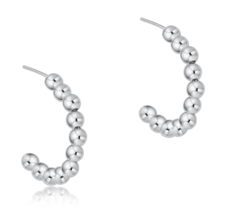 ENEWTON BEADED CLASSIC 1" POST HOOP 3MM STERLING