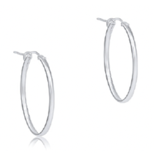 ENEWTON OVAL STERLING 1" HOOP SMOOTH