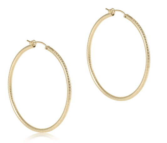 ENEWTON ROUND GOLD 2" HOOP TEXTURED