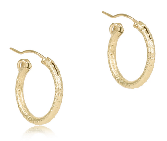 ENEWTON ROUND GOLD .5 HOOP TEXTURED